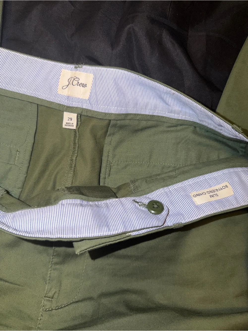 J. Crew Olive Chino Trousers for Men